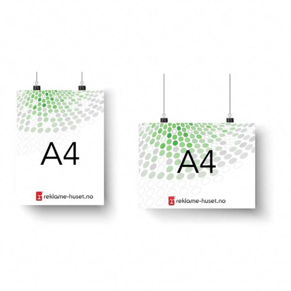 Plakater med grønt mønster og reksten A4